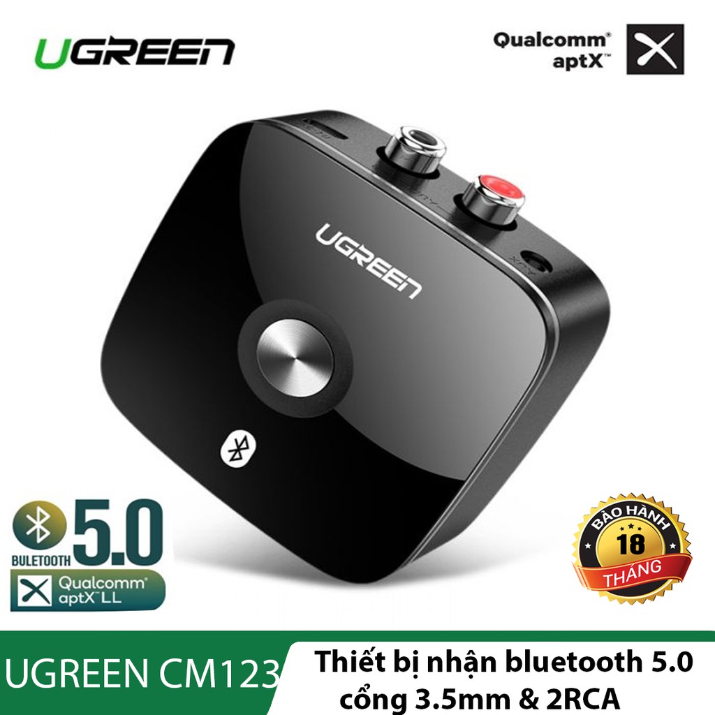 Thiết bị nhận bluetooth 5.0 cho Loa ,Amply cổng ra 3.5mm và 2RCA - UGREEN CM123