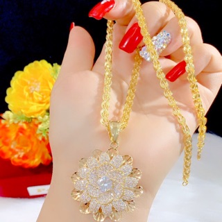 Dây chuyền nữ mặt hoa màu vàng 18 cao cấp mẫu mới về