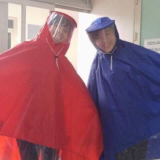 Áo mưa phản quang có kính che mặt
