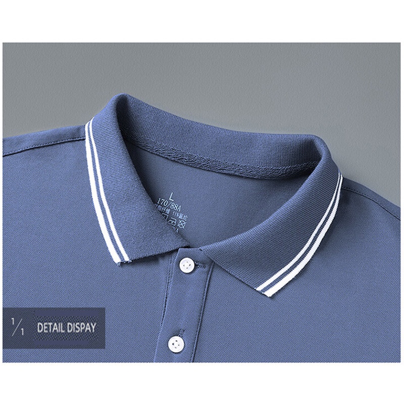 Áo Thun Polo Ngắn Tay Màu Trơn Thời Trang Cho Nam Size M-4XL