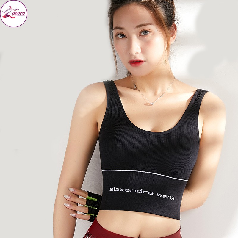 Áo ba lỗ nữ croptop  ZOZORO áo tập gym yoga thoải mái ôm form liền áo lót kiểu dáng thể thao nóng bỏng- AT33