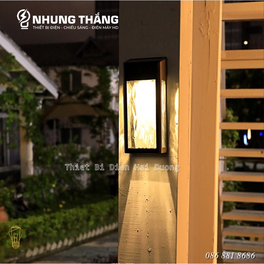 Đèn Gắn Tường Thủy Tinh Sử Dụng Năng Lượng Mặt Trời MT-512,MT-514 - Tự Động Sáng Khi Trời Tối - Lắp Đặt Dễ Dàng