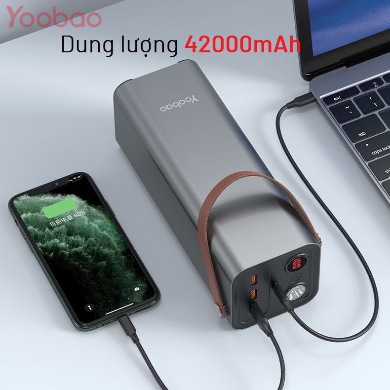 Sạc Dự Phòng Yoobao 46200mAh Sạc Nhanh PD65W & QC3.0, Tích Hợp Biến Tần 220V - YOOBAO EN1