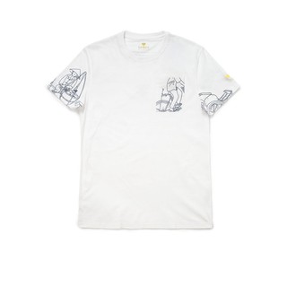 Áo thun unisex màu trắng cổ tròn có túi Ginkgo T-shirt 100% Cotton hữu cơ cao cấp - Xích Lô