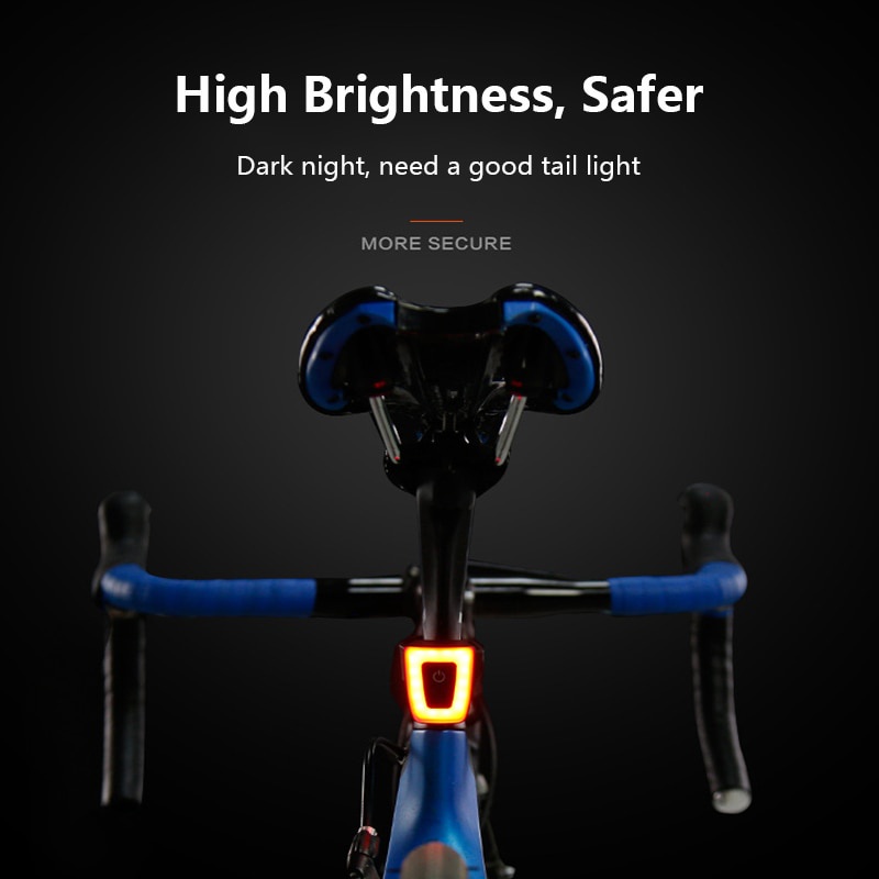 Đèn Pin Có Thể Sạc Lại USB Cho Xe đạp Ánh Sáng Phía Sau Xe đạp Không Thấm Nước Mũ Bảo Hiểm Đèn Hậu Cảnh Báo đi Xe đạp Đèn Flash Cyling Đèn Sau