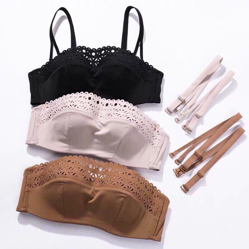 Áo bra cúp ngực viền ren hàng QC
