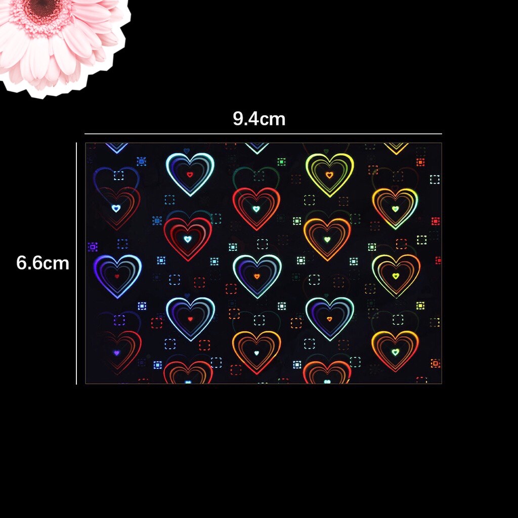 1 Miếng dán trang trí móng tay trái tim dành cho NAIL