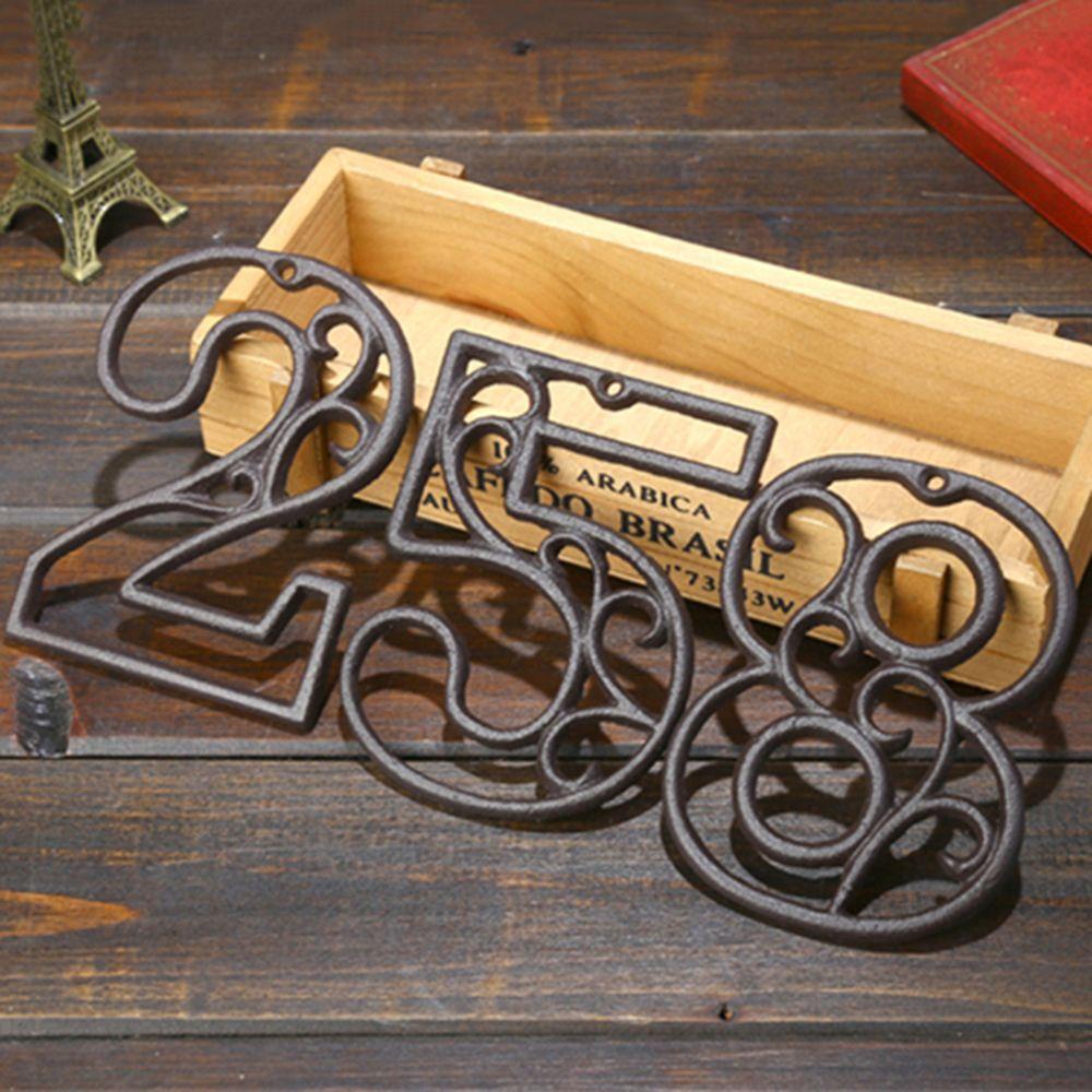 LONTIME Số Từ 0-9 Bằng Sắt Gắn Tường Trang Trí Phong Cách Công Nghiệp