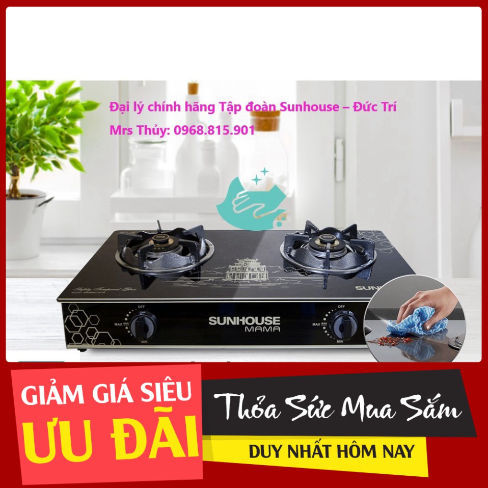 Bếp Gas dương kính SUNHOUSE MAMA MMBB0787B Chính hãng