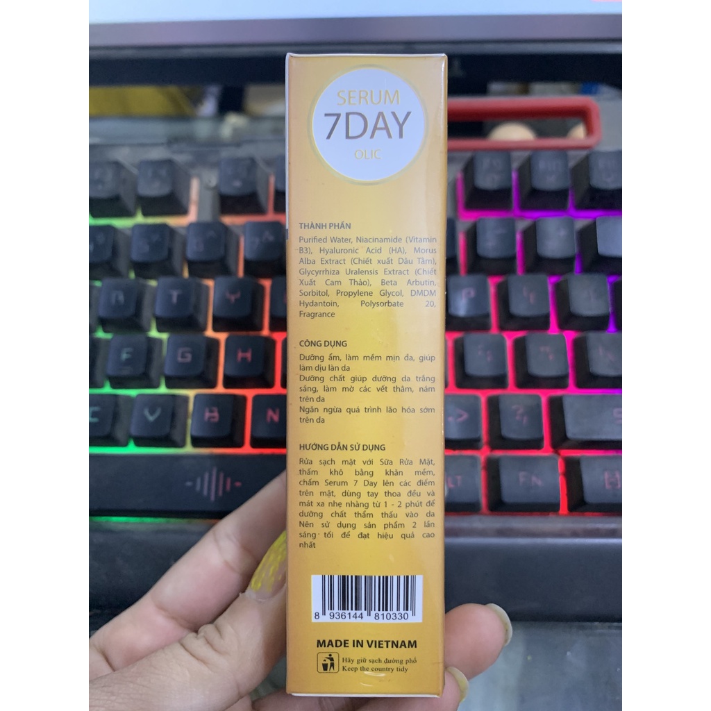 Hàng chính hãng - Huyết Thanh Truyền Trắng - Serum 7 Day Olic