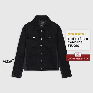 Áo khoác Trucker Candles màu đen