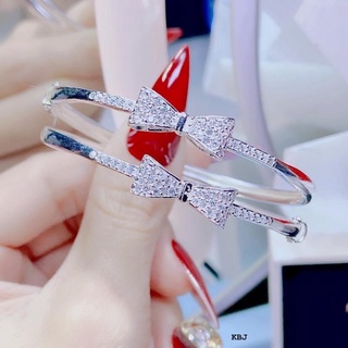 Vòng tay nơ đá bạc ta cao cấp