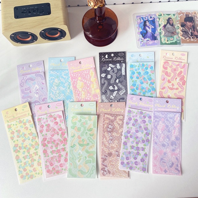 Sticker Trang Trí Toploader Hoa Confetti Ribbon Romantic Flower Series