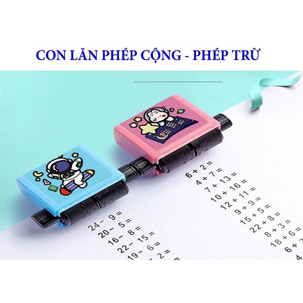 Máy in phép tính cho bé con lăn phép tính tự động giúp các bé phát triển tư duy