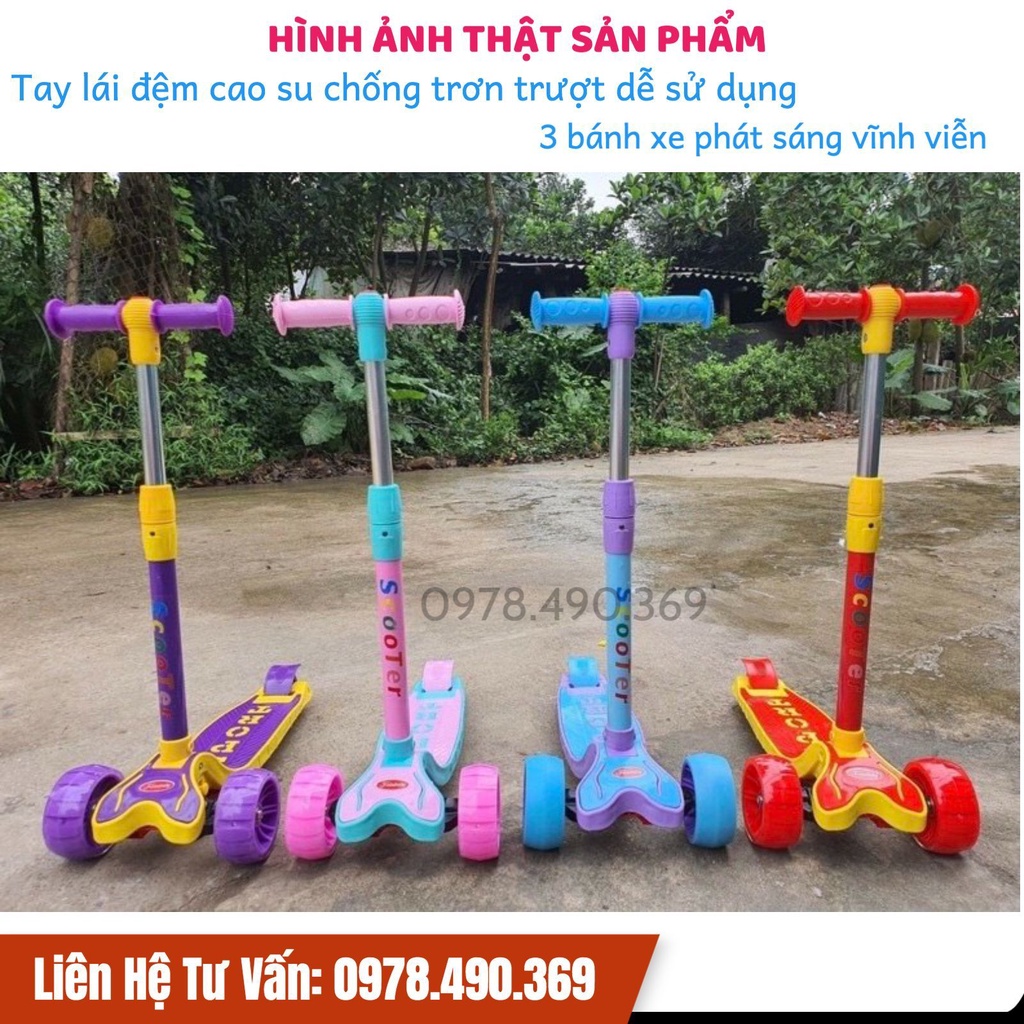 [SIÊU XỊN] Xe Trượt Ccooter - Khung To, Bánh To, Rất Chắc Chắn Giành Cho Bé 2-8 Tuổi🌸FREESHIP🌸