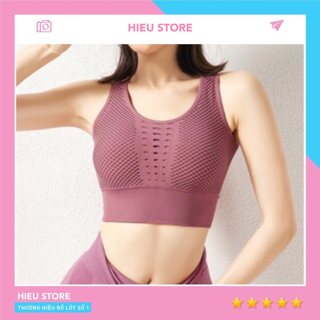 Áo Lót Nữ Tập Gym Yoga Kiểu Dáng Lưới Siêu Thoáng Mát Co Giãn 4 Chiều Mềm Mại - 3826