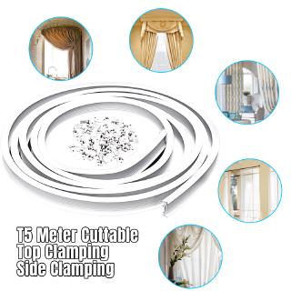 Thanh trượt rèm cửa bằng nhựa màu trắng dài 5m