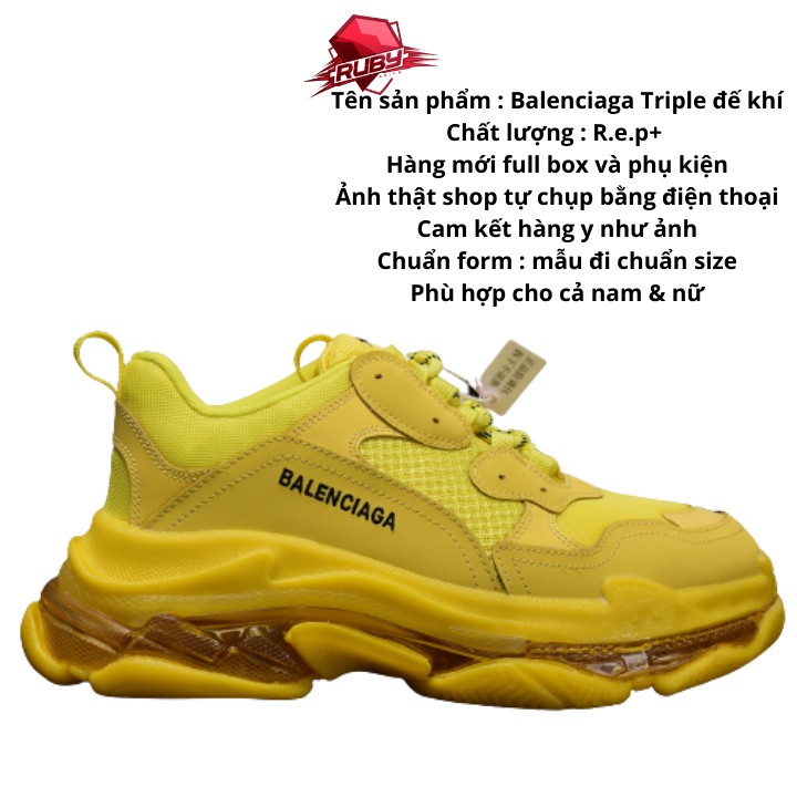 Giày thể thao nam nữ sneaker Balenciaga Trip s đế khí năng động cá tính hợp thời trang màu vàng