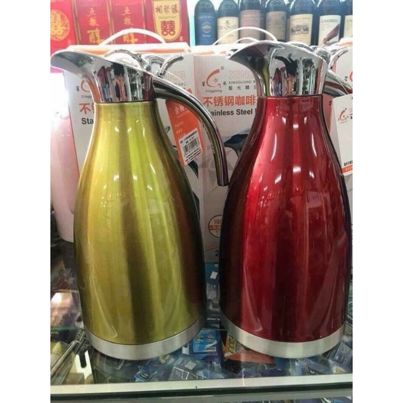 Bình Pha Trà, Pha Cà Phê Đựng Nước 2 lít Inox Cao Cấp, Bình Đựng Nước