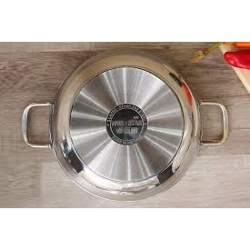 [Mua1 Tặng1 Quà 0đ ] Chảo nồi xào nấu lẩu đa năng Inox 3 đáy FIVESTAR 24cm vung kính, dùng được bếp từ ,hồng ngoại , gas