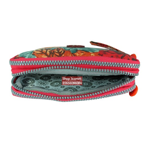 Ví cầm tay 3 ngăn Kipling 18*10 cm