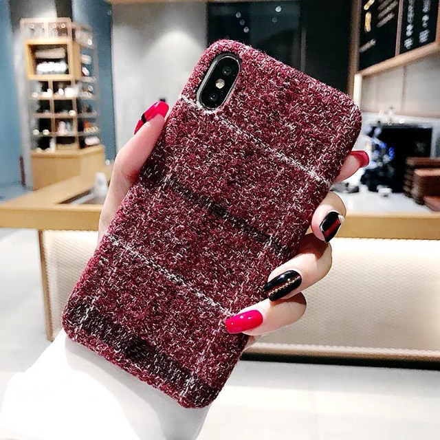 Ốp lưng iphone vải dạ  4 màu HOT TREND