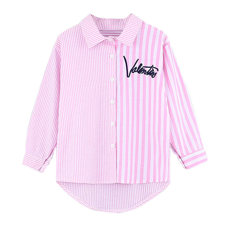 Áo sơ mi tay dài phong cách Hàn Quốc thời trang cho bé gái