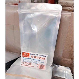 Zip Bạc - Túi Kéo Miệng Đáy Đứng Loại 1 (1 mặt bạc & 1 mặt trong)