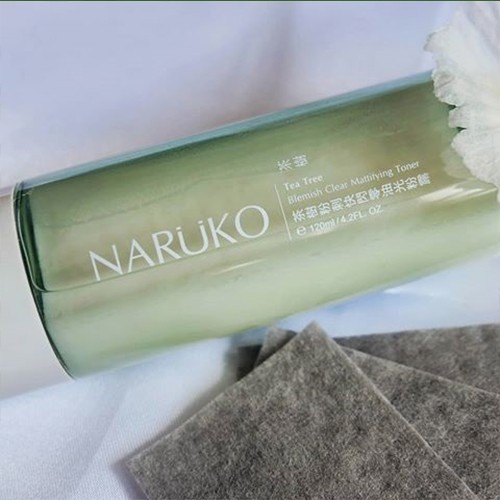 Nước Hoa Hồng 2 Lớp Kiềm Dầu, Làm Sáng Da Chiết Xuất Tràm Trà NARUKO Tea Tree Shine Blemish Clear Mattifying Toner 120ml