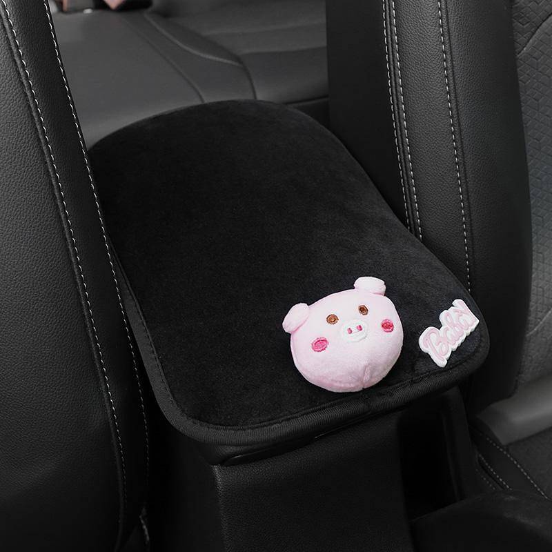 Car Korean Interior Cute Creative Central Armrest Box Mat Armrest Cover Universal Female Car Cartoon Decoration Supplies 6miZ
