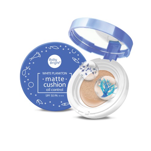 [Date 10/2021] Phấn nước dạng lì Baby Bright White Plankton Matte Cushion SPF50 PA+++ 15g | BigBuy360 - bigbuy360.vn