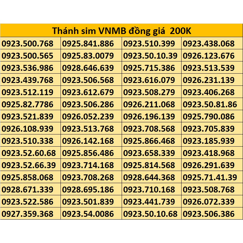 Sim Số đẹp Vietnamobile Thánh Sim đồng Giá 200k Giảm 35