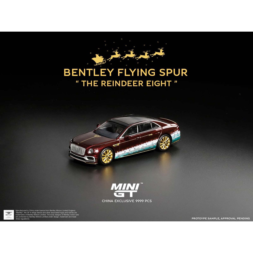 Xe mô hình tĩnh MiniGT 1:64 Giáng Sinh - Bentley Flying Spur Christmas Limited China Exclusive