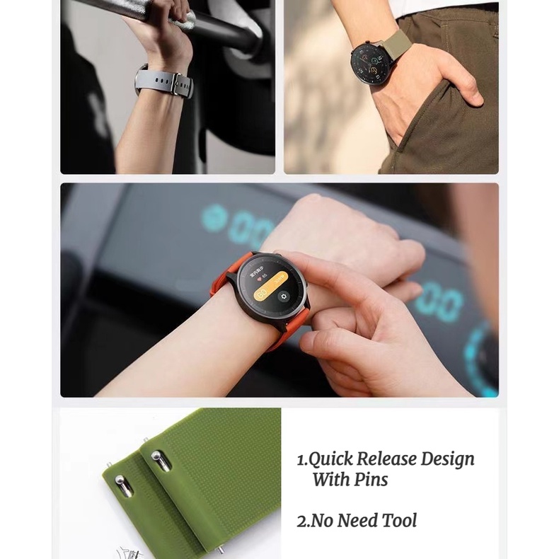 HUAWEI Dây Đồng Hồ Silicon 42mm 46mm 40/44mm Thay Thế Cho Đồng Hồ Thông Minh Samsung Galaxy Watch 4/14/16/18/19/20/21/22/24mm