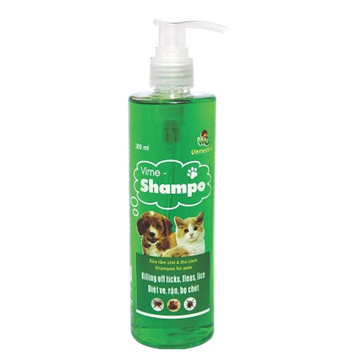 Vemedim Vime Shampoo (Xanh Trong) - Sữa Tắm Diệt Ve Rận, Bọ, Chét Cho Chó Mèo chai 300ml