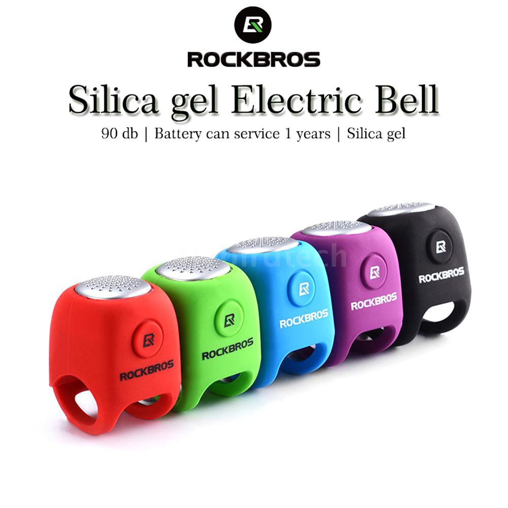 Chuông điện ROCKBROS vỏ bằng silica gel chống nước chống mưa gắn ghi đông xe đạp địa hình