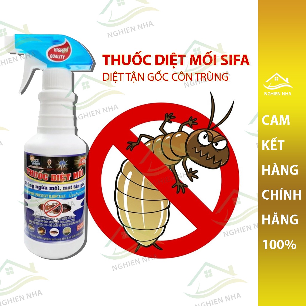 Diệt mối mọt gỗ dạng xịt tại nhà giá rẻ SIFA 500ML NGHIỆN NHÀ diệt mối tận gốc tủ bếp, sàn gỗ, khung cửa, cây trồng