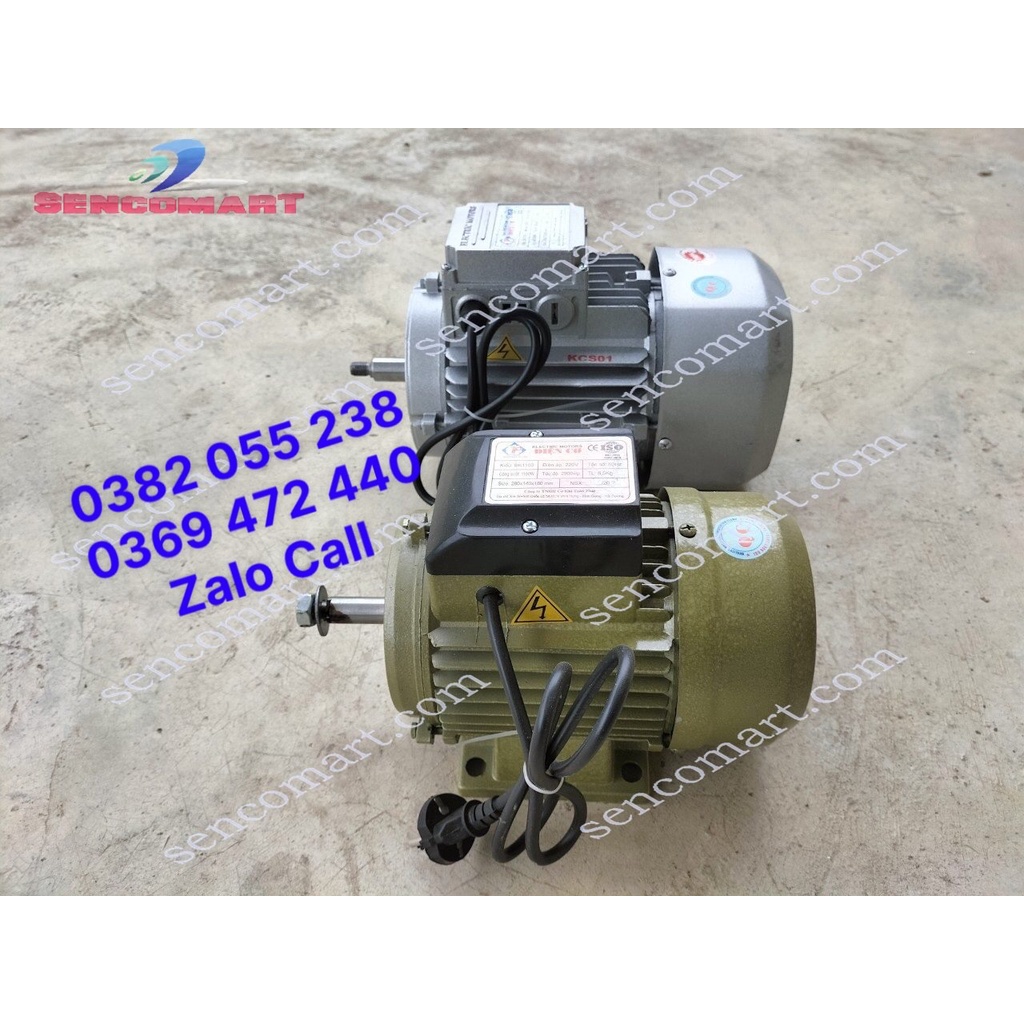 Động cơ mô tơ điện 1,5HP, moto đạt chuẩn công nghệ của Việt Nam 1 pha