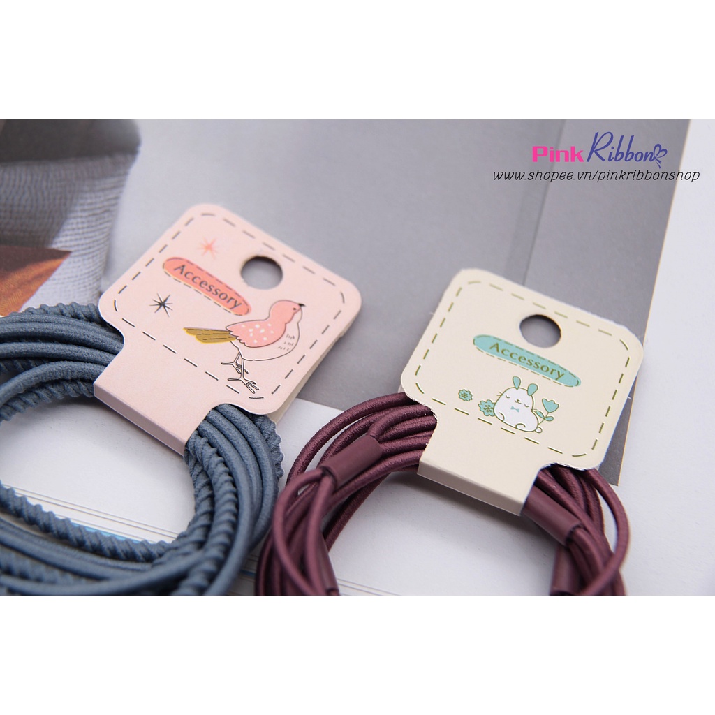 [Set 10 cái] Bìa chun - Bìa nịt hình họa tiết dễ thương