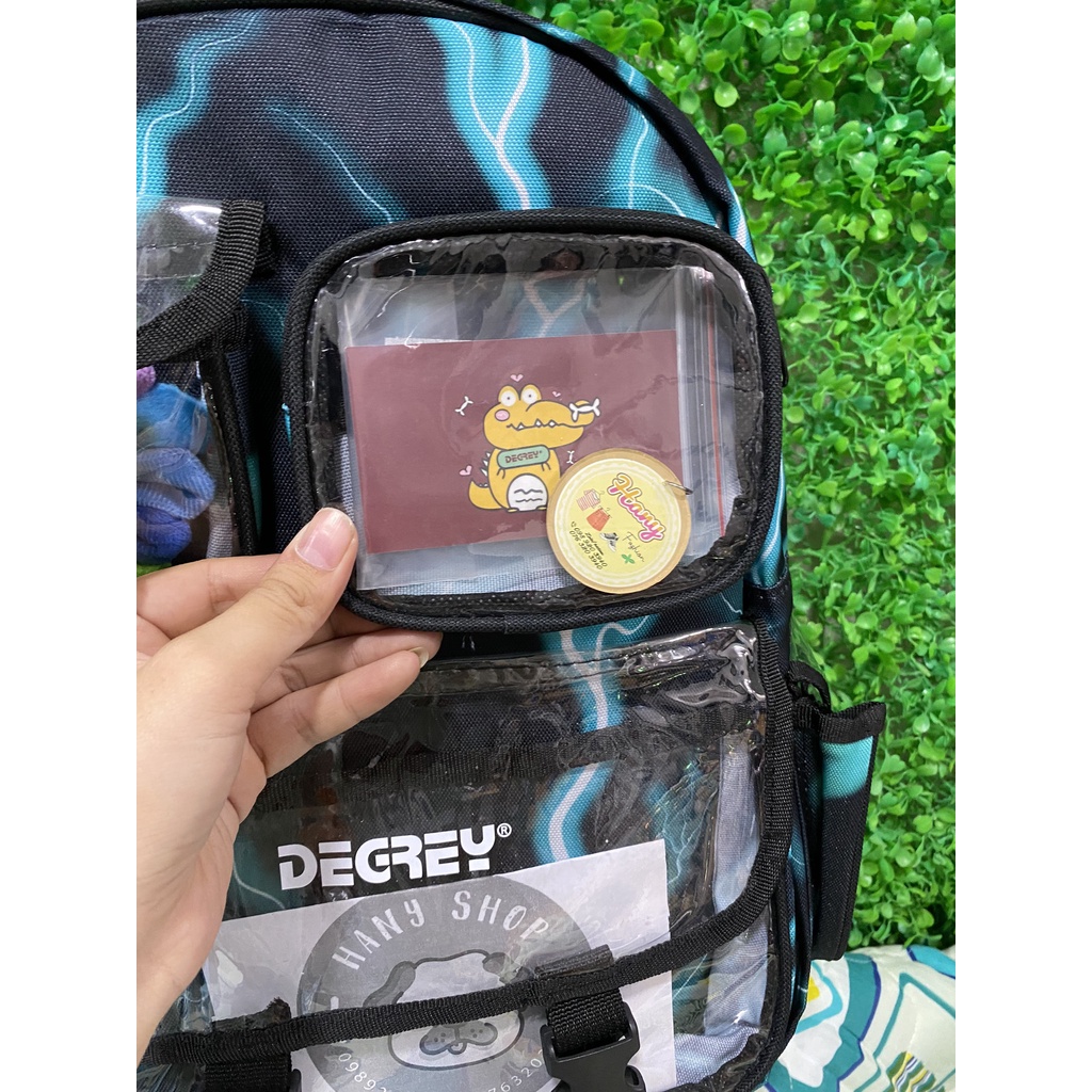 Balo học sinh, cặp đi học Degrey Sấm Sét Xanh tặng kèm tag và giấy thơm Thời trang unisex HCM BL14
