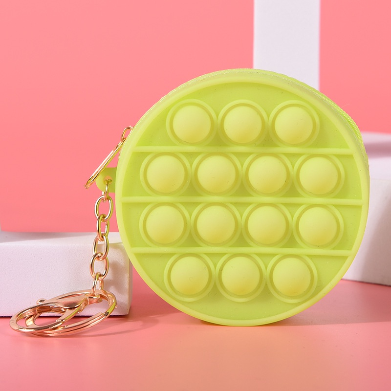 Pop it Đồ Chơi Ví Nhỏ Đựng Tiền Xu Có Móc Khóa Hình Fidget Spinner