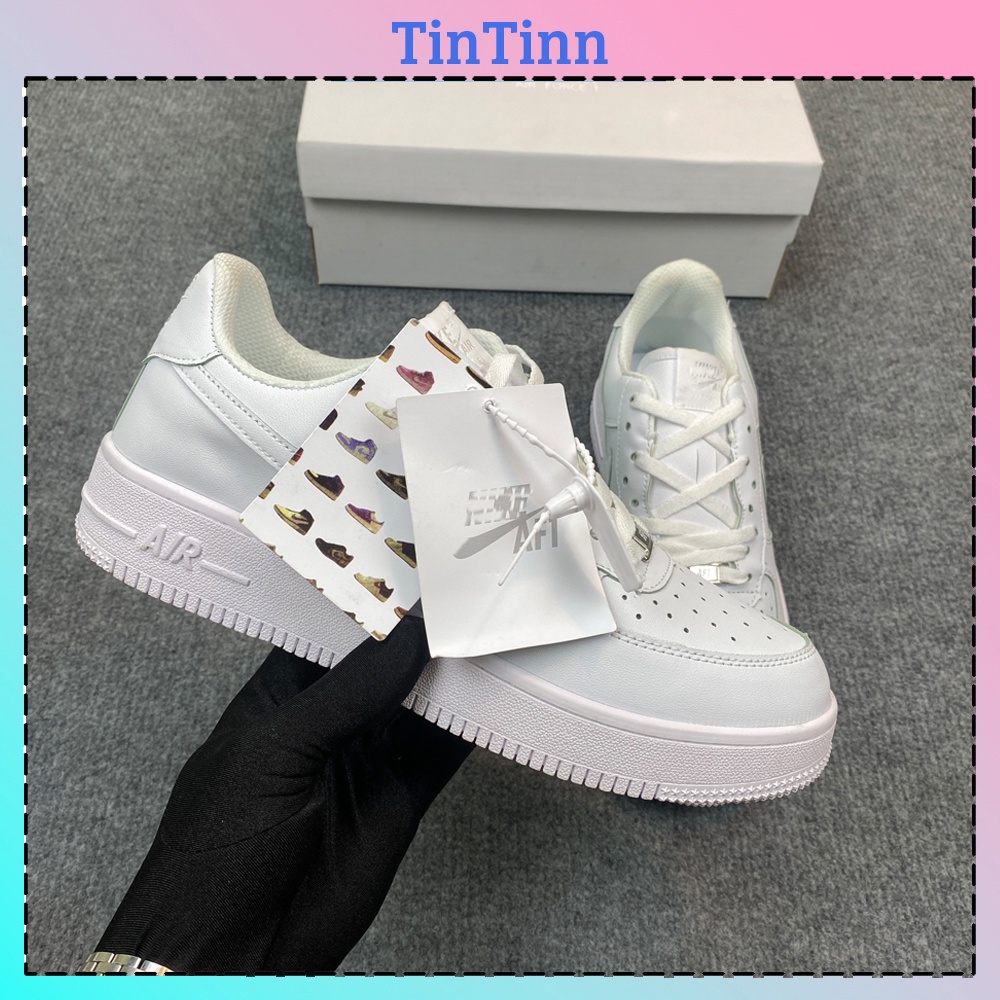 Nike Air Force 1 Full Trắng, Giày Nike af1 Hot Trend Đế Cao 3cm Dành Cho Nam Nữ