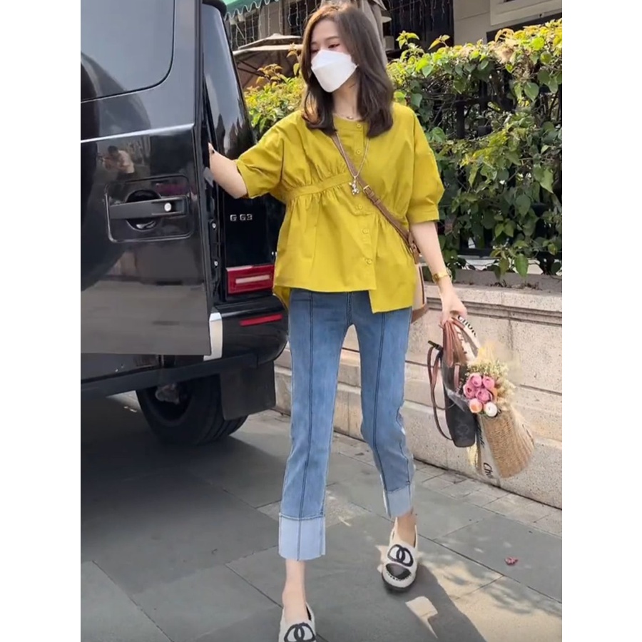 Áo Sơ Mi Dáng Rộng Phong Cách Hàn Quốc Thời Trang Cho Nữ