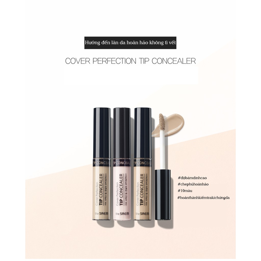 The Saem - Kem Che Khuyết Điểm The Saem Cover Perfection Tip Concealer SPF28 PA++