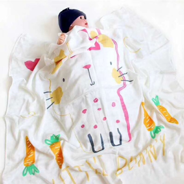 Chăn cho bé - Chăn cotton lụa Aden size 1m x 1m2