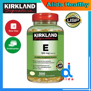 Viên uống Vitamin E 400 IU 500 viên Kirkland của Mỹ đẹp da – chống lão hóa