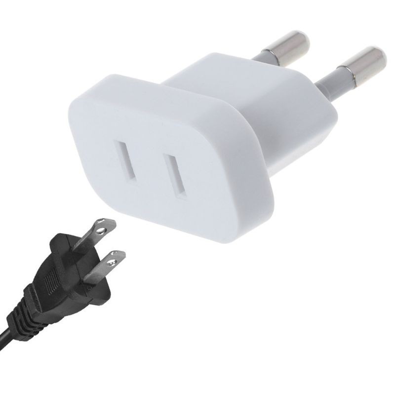 Phích Cắm Chuyển Đổi Nguồn Điện Từ Us Sang Eu 4mm