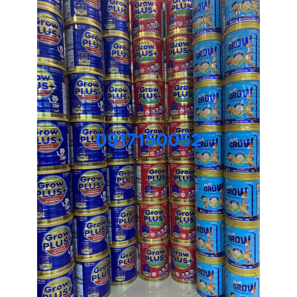 Combo 2 hôp Sữa Nutifood Nuvi GROW 4 900g  hsd tháng 1/2025