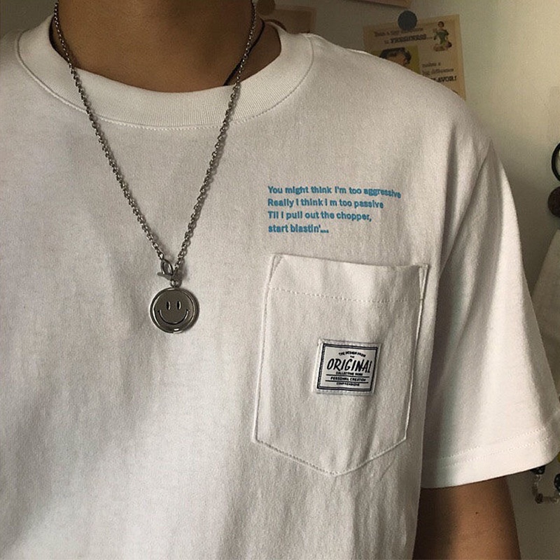 Vòng cổ mặt cảm xúc vui buồn phong cách Hàn Quốc Unisex