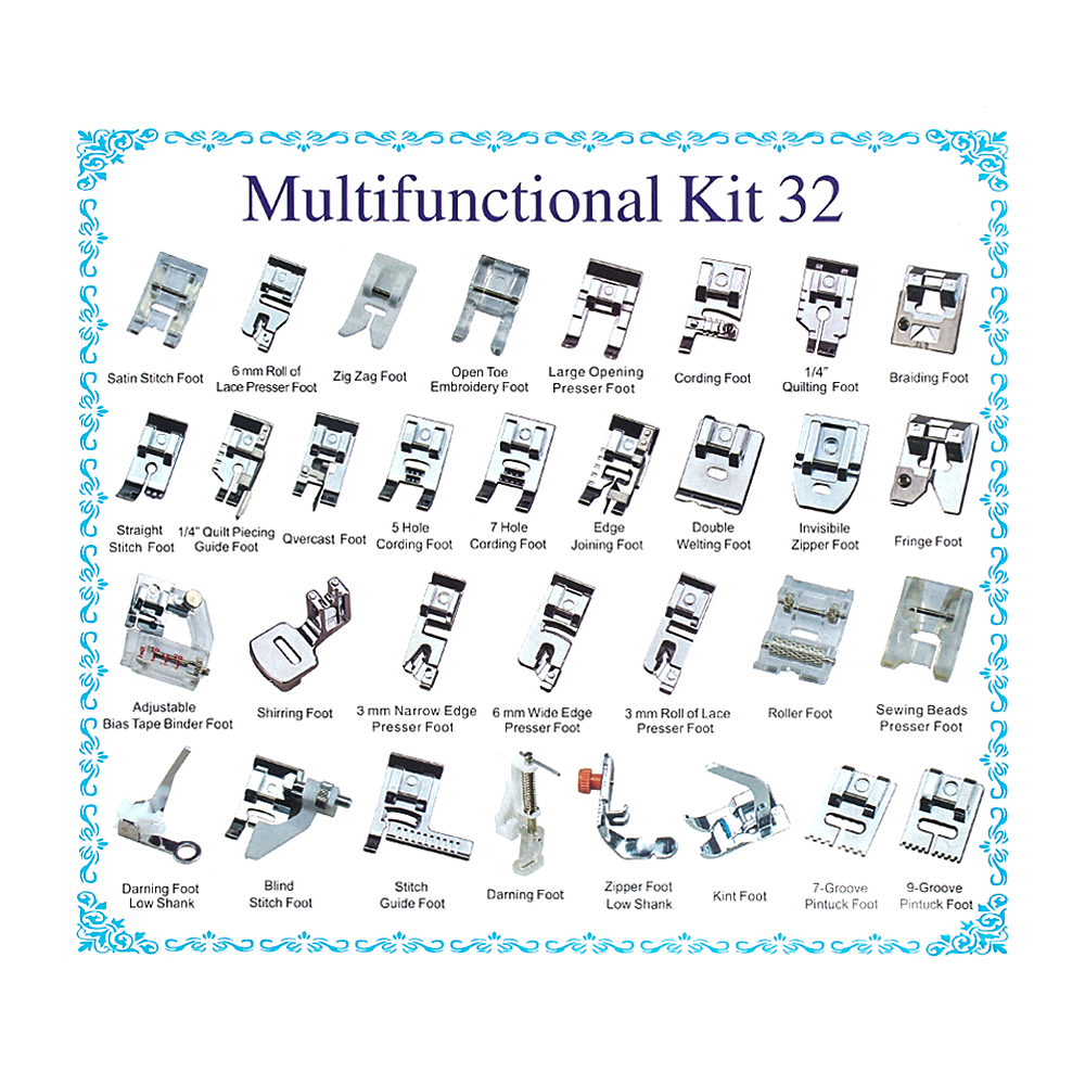 Set 11 / 32 Chân Vịt Máy May Bằng Kim Loại Đa Năng Tiện Dụng Chất Lượng Cao